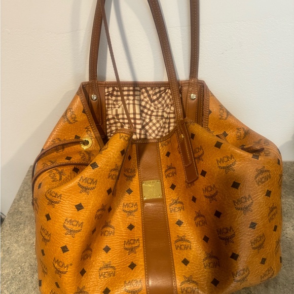 MCM Handbags - MCM Orange and Brown Women's Tote Bag
